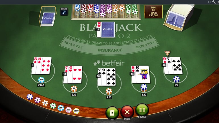Betfair Blackjack Table