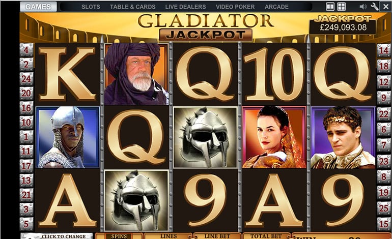 Betfair Gladiator Jackpot Game