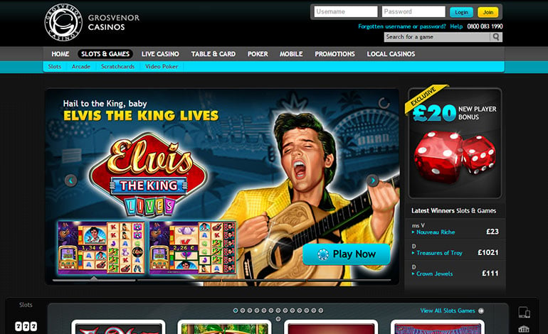 Grosvenor Casino Slots And Games Page