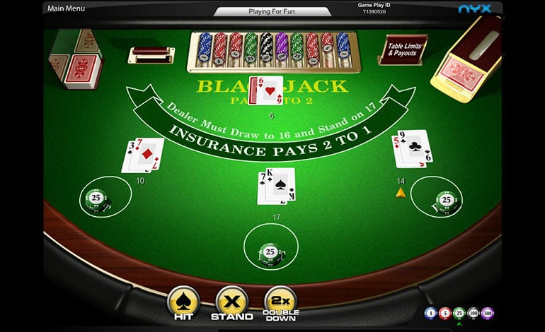 Intercasino Blackjack Table