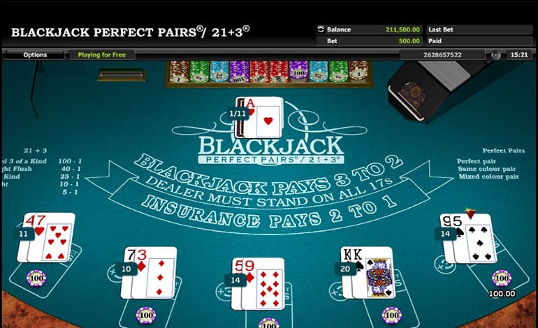 Spin Casino Blackjack Perfect Pairs