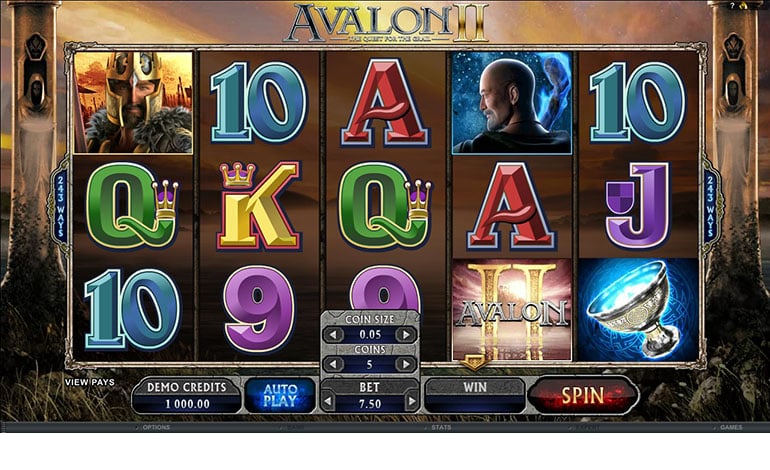 32red Avalon II Spin Game