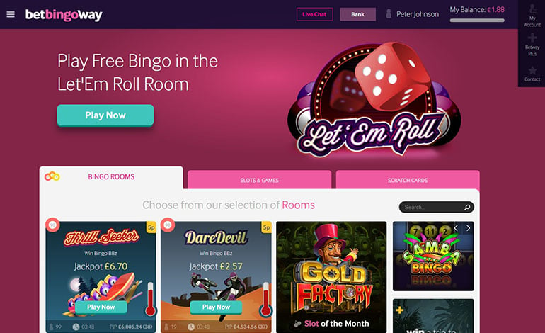 Betway Casino Bingo Option