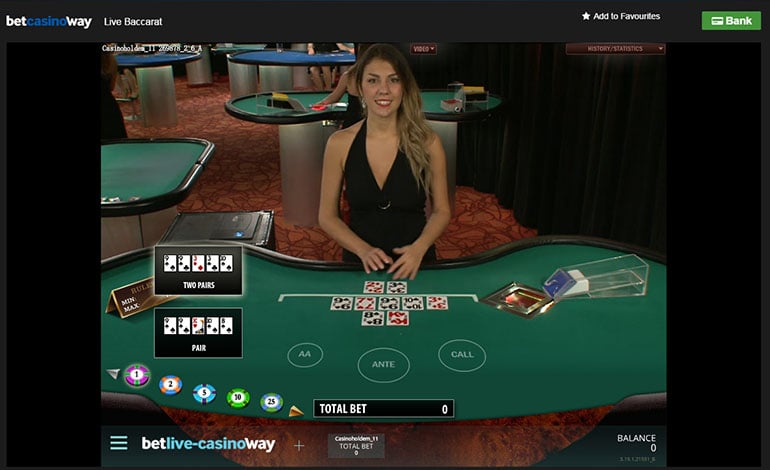 Betway Casino Live Baccarat