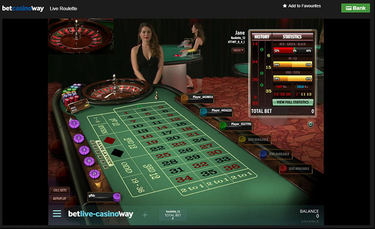 betway live casino play online slots & roulette