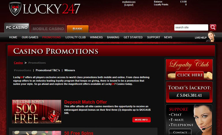 Lucky247 Casino Promotions