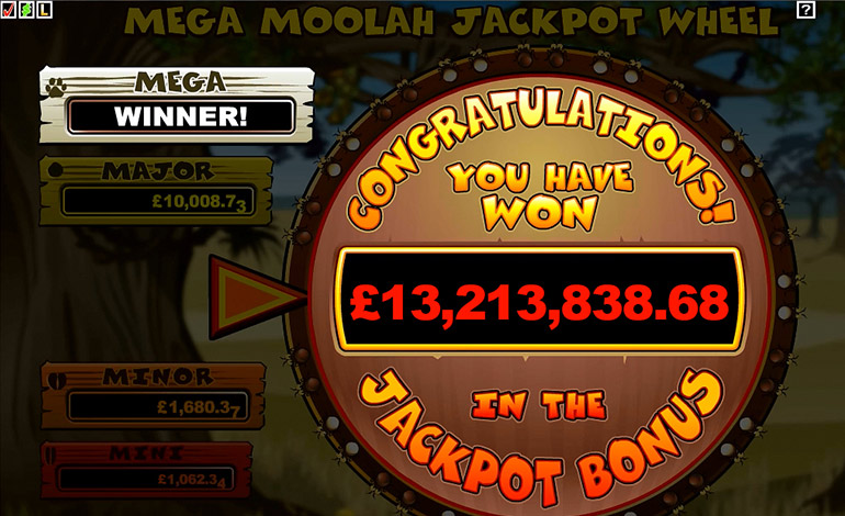 Mega Moolah winning Jackpot!
